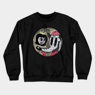 Encephalo Wolf A Vintage Creepy  Rubber Hose cartoon Graphic Crewneck Sweatshirt